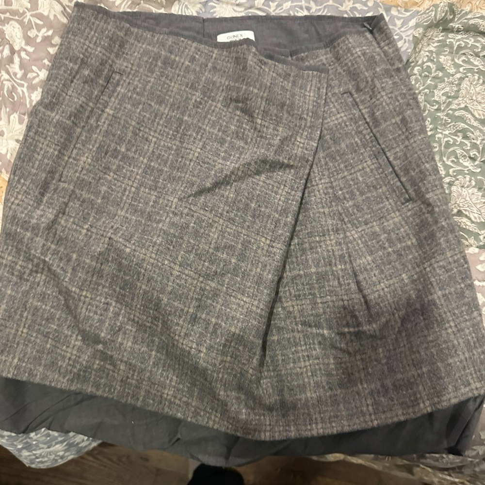 Gunnex Charcoal Checkered Mini Skirt